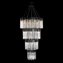 Matrix 309C30MBFG 30-Light Chandelier - Matte Black/French Gold -Lighting Decoration Store 309C30MBFG 3