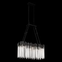 Matrix 309N06MBFG 6-Light Linear Pendant Light - Matte Black/French Gold -Lighting Decoration Store 309N06MBFG 1