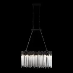 Matrix 309N06MBFG 6-Light Linear Pendant Light - Matte Black/French Gold -Lighting Decoration Store 309N06MBFG 3