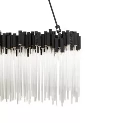 Matrix 309N06MBFG 6-Light Linear Pendant Light - Matte Black/French Gold -Lighting Decoration Store 309N06MBFG Detail 1