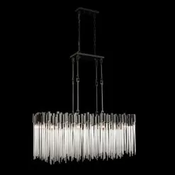 Matrix 309N08MBFG 8-Light Linear Pendant Light - Matte Black/French Gold -Lighting Decoration Store 309N08MBFG 5
