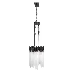 Matrix 309N08MBFG 8-Light Linear Pendant Light - Matte Black/French Gold -Lighting Decoration Store 309N08MBFG 6