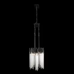 Matrix 309N08MBFG 8-Light Linear Pendant Light - Matte Black/French Gold -Lighting Decoration Store 309N08MBFG 7