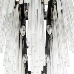 Matrix 309N08MBFG 8-Light Linear Pendant Light - Matte Black/French Gold -Lighting Decoration Store 309N08MBFG Detail 2