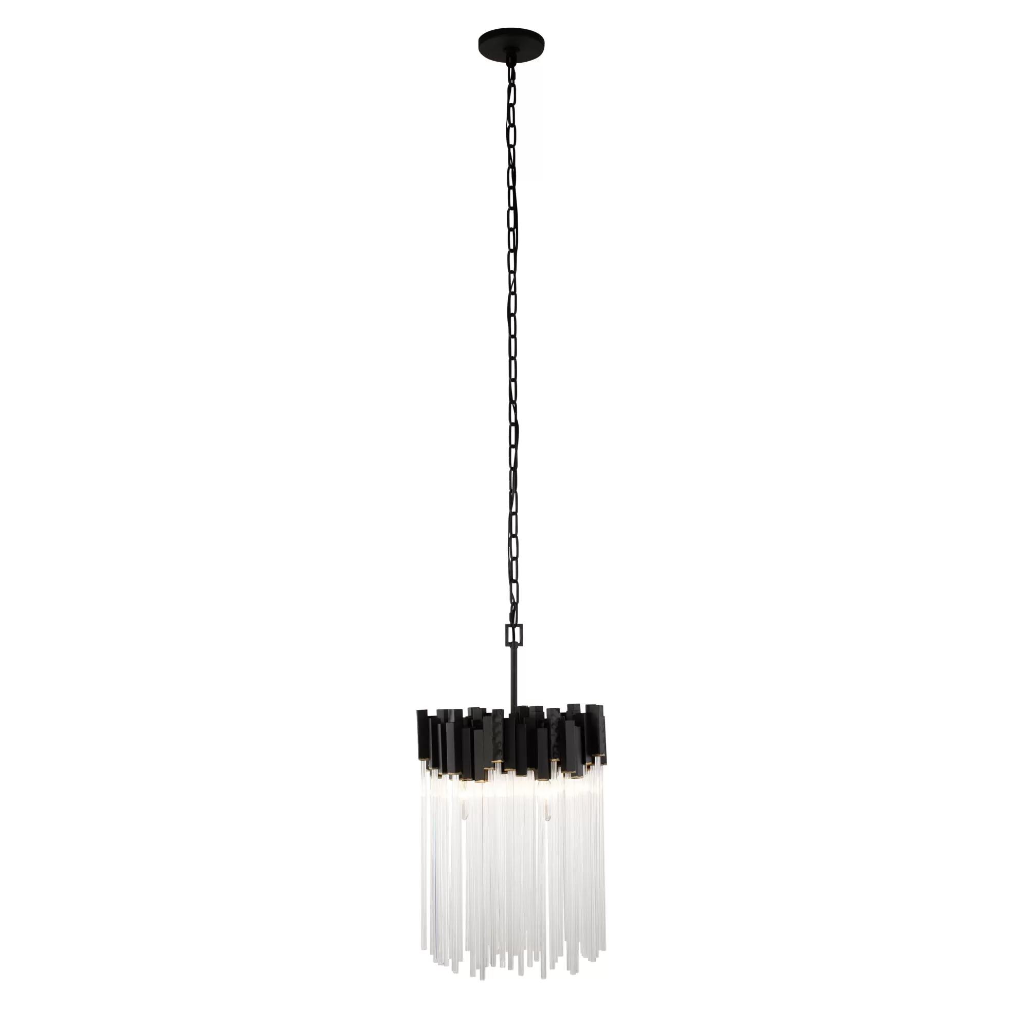 Matrix 309P03MBFG 3-Light Pendant Light - Matte Black/French Gold 1 Matrix 309P03MBFG 3-Light Pendant Light - Matte Black/French Gold
