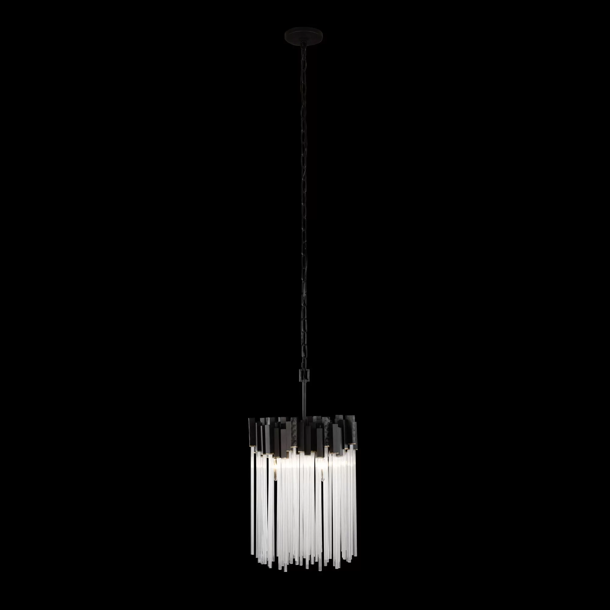 Matrix 309P03MBFG 3-Light Pendant Light - Matte Black/French Gold 6 Matrix 309P03MBFG 3-Light Pendant Light - Matte Black/French Gold - Image 6