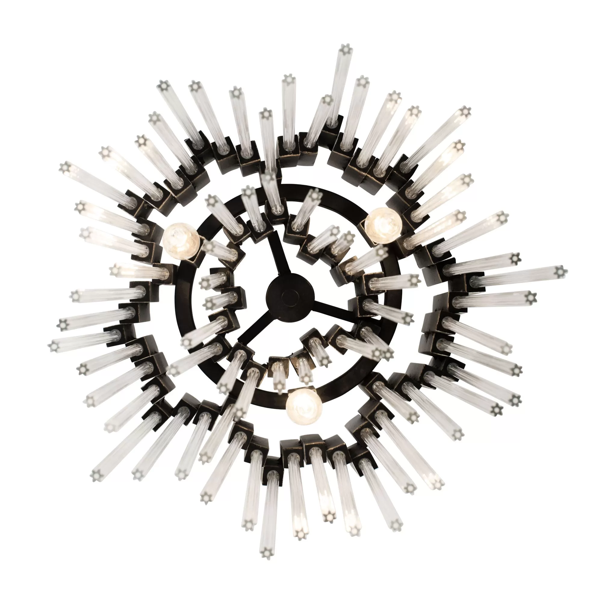 Matrix 309P03MBFG 3-Light Pendant Light - Matte Black/French Gold 4 Matrix 309P03MBFG 3-Light Pendant Light - Matte Black/French Gold - Image 4