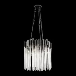 Matrix 309P06MBFG 6-Light Pendant Light - Matte Black/French Gold -Lighting Decoration Store 309P06MBFG 1