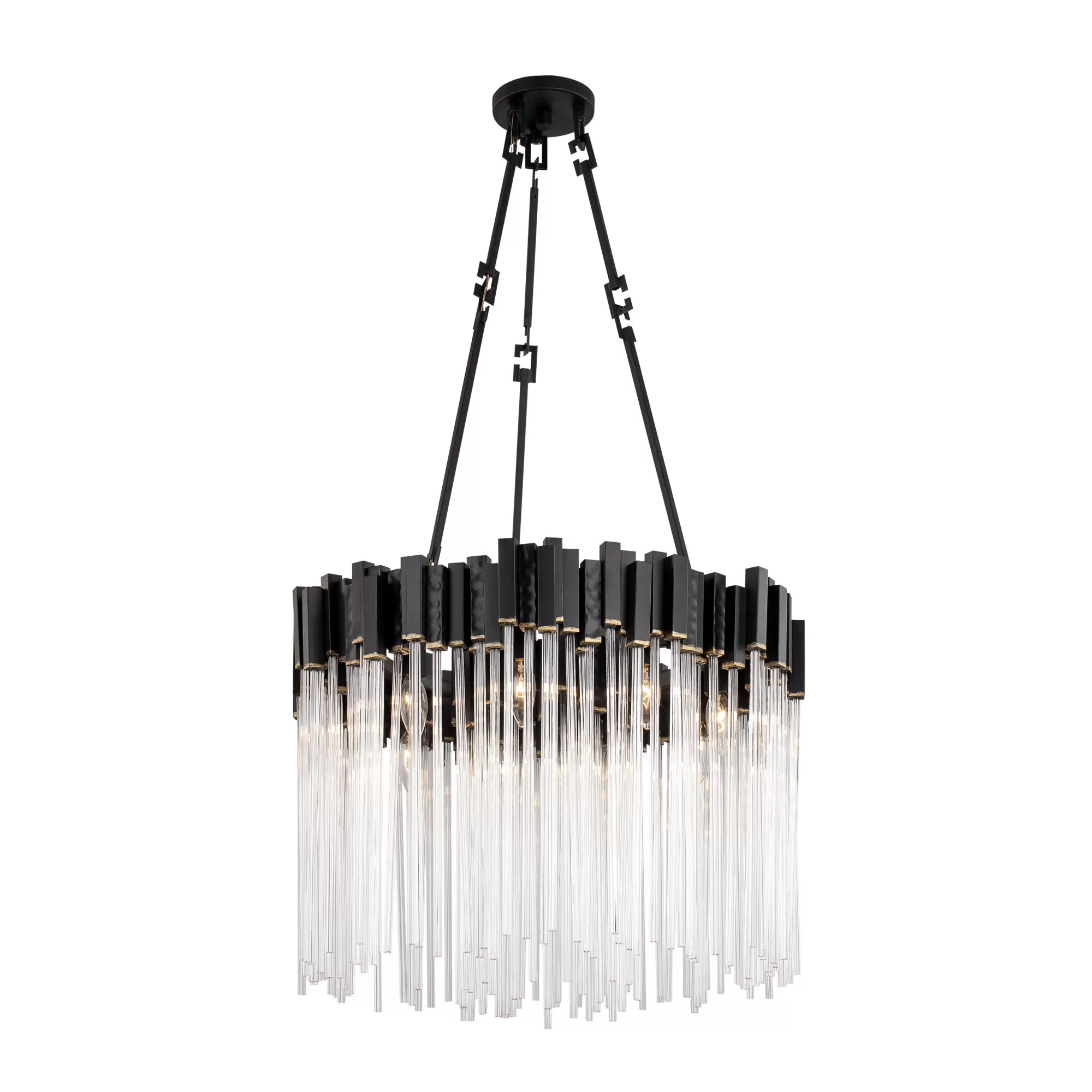 Matrix 309P09MBFG 9-Light Pendant Light - Matte Black/French Gold 2 Matrix 309P09MBFG 9-Light Pendant Light - Matte Black/French Gold - Image 2