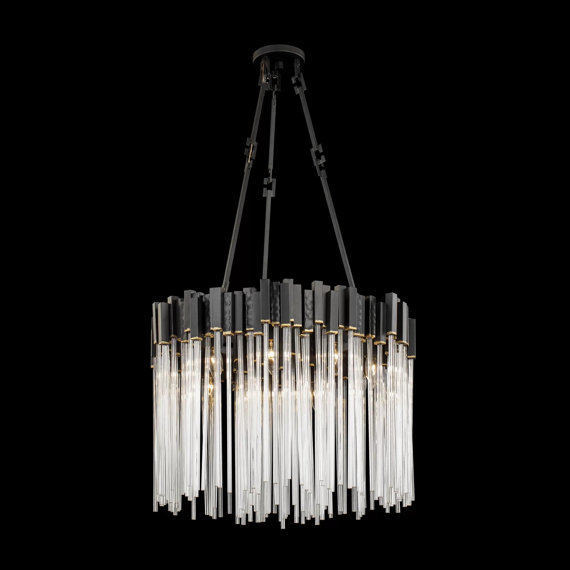 Matrix 309P09MBFG 9-Light Pendant Light - Matte Black/French Gold 5 Matrix 309P09MBFG 9-Light Pendant Light - Matte Black/French Gold - Image 5
