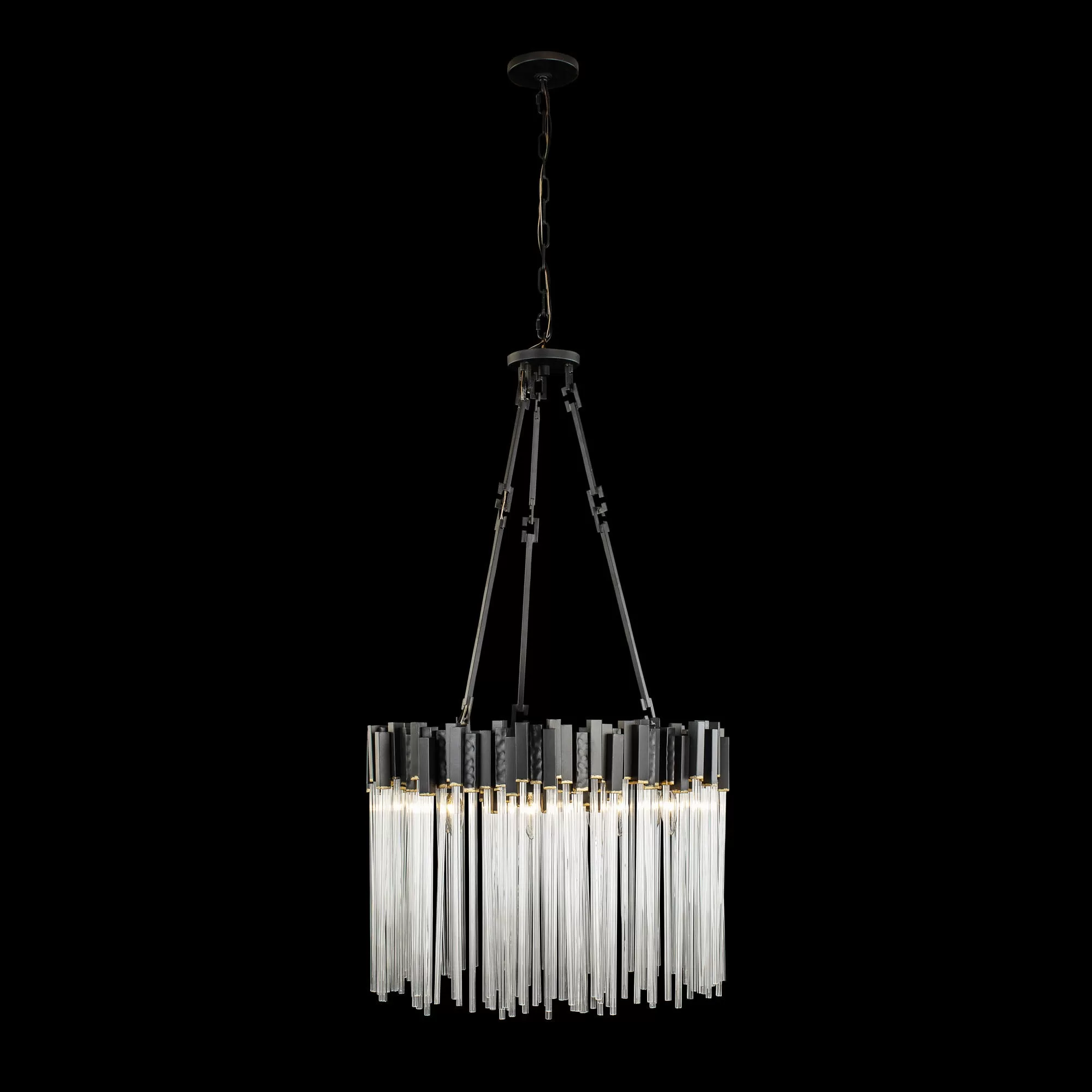 Matrix 309P09MBFG 9-Light Pendant Light - Matte Black/French Gold 4 Matrix 309P09MBFG 9-Light Pendant Light - Matte Black/French Gold - Image 4
