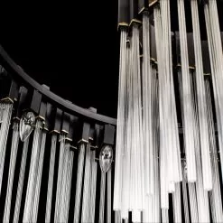 Matrix 309P12MBFG 12-Light Pendant Light - Matte Black/French Gold -Lighting Decoration Store 309P12MBFG detail 2