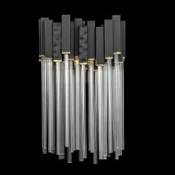 Matrix 309W01MBFG 1-Light Wall Sconce - Matte Black/French Gold -Lighting Decoration Store 309W01MBFG 3