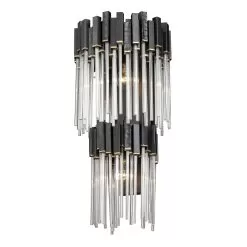 Matrix 309W02LMBFG 2-Light Wall Sconce - Matte Black/French Gold -Lighting Decoration Store 309W02LMBFG 1