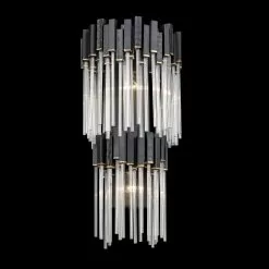 Matrix 309W02LMBFG 2-Light Wall Sconce - Matte Black/French Gold -Lighting Decoration Store 309W02LMBFG 7