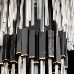 Matrix 309W02LMBFG 2-Light Wall Sconce - Matte Black/French Gold -Lighting Decoration Store 309W02LMBFG Detail 1