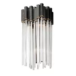 Matrix 309W02MBFG 2-Light Wall Sconce - Matte Black/French Gold -Lighting Decoration Store 309W02MBFG 1