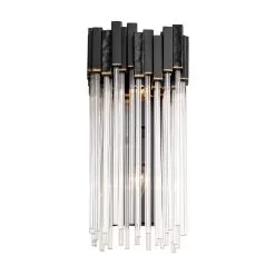 Matrix 309W02MBFG 2-Light Wall Sconce - Matte Black/French Gold -Lighting Decoration Store 309W02MBFG 6