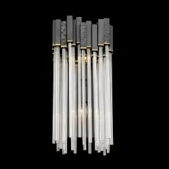 Matrix 309W02MBFG 2-Light Wall Sconce - Matte Black/French Gold -Lighting Decoration Store 309W02MBFG 7