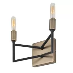 Bodie 314B02HGCB 2-Light Vanity Light - Havana Gold/Carbon -Lighting Decoration Store 314B02HGCB 4