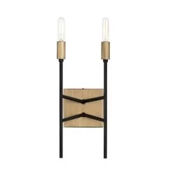Bodie 314W02HGCB 2-Light Wall Sconce - Havana Gold/Carbon -Lighting Decoration Store 314W02HGCB 1