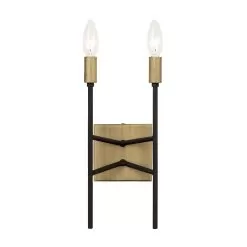 Bodie 314W02HGCB 2-Light Wall Sconce - Havana Gold/Carbon -Lighting Decoration Store 314W02HGCB 1 1