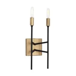 Bodie 314W02HGCB 2-Light Wall Sconce - Havana Gold/Carbon -Lighting Decoration Store 314W02HGCB 2