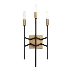 Bodie 314W03HGCB 3-Light Wall Sconce - Havana Gold/Carbon -Lighting Decoration Store 314W03HGCB 1