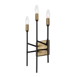Bodie 314W03HGCB 3-Light Wall Sconce - Havana Gold/Carbon -Lighting Decoration Store 314W03HGCB 2 1