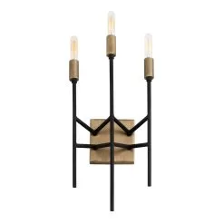 Bodie 314W03HGCB 3-Light Wall Sconce - Havana Gold/Carbon