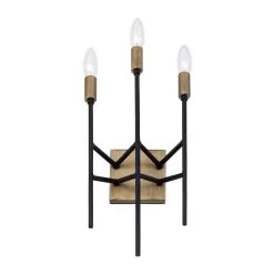 Bodie 314W03HGCB 3-Light Wall Sconce - Havana Gold/Carbon -Lighting Decoration Store 314W03HGCB 3 1