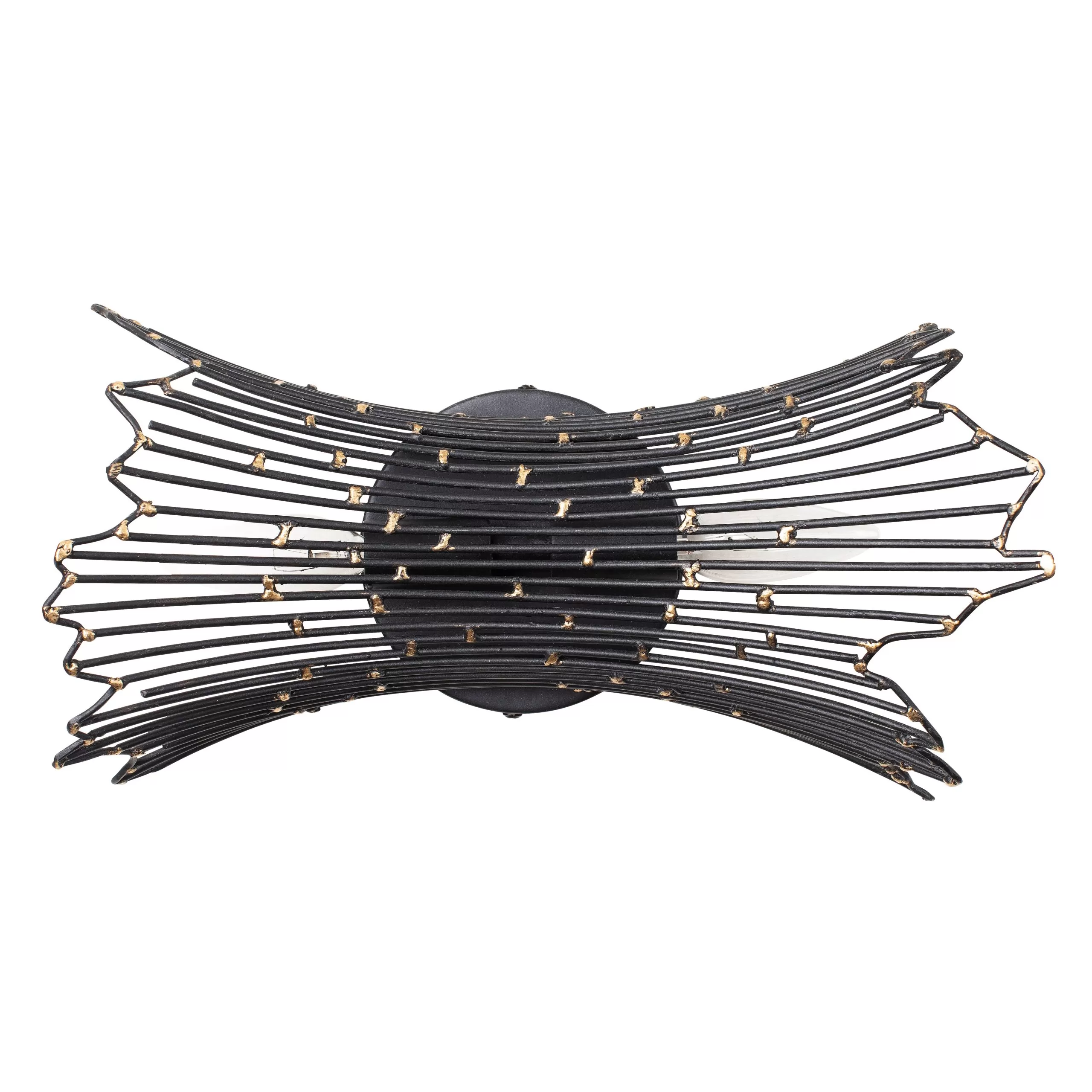 Rikki 320B02CBAG 2-Light Vanity Light - Carbon/Aged Gold 2 Rikki 320B02CBAG 2-Light Vanity Light - Carbon/Aged Gold - Image 2