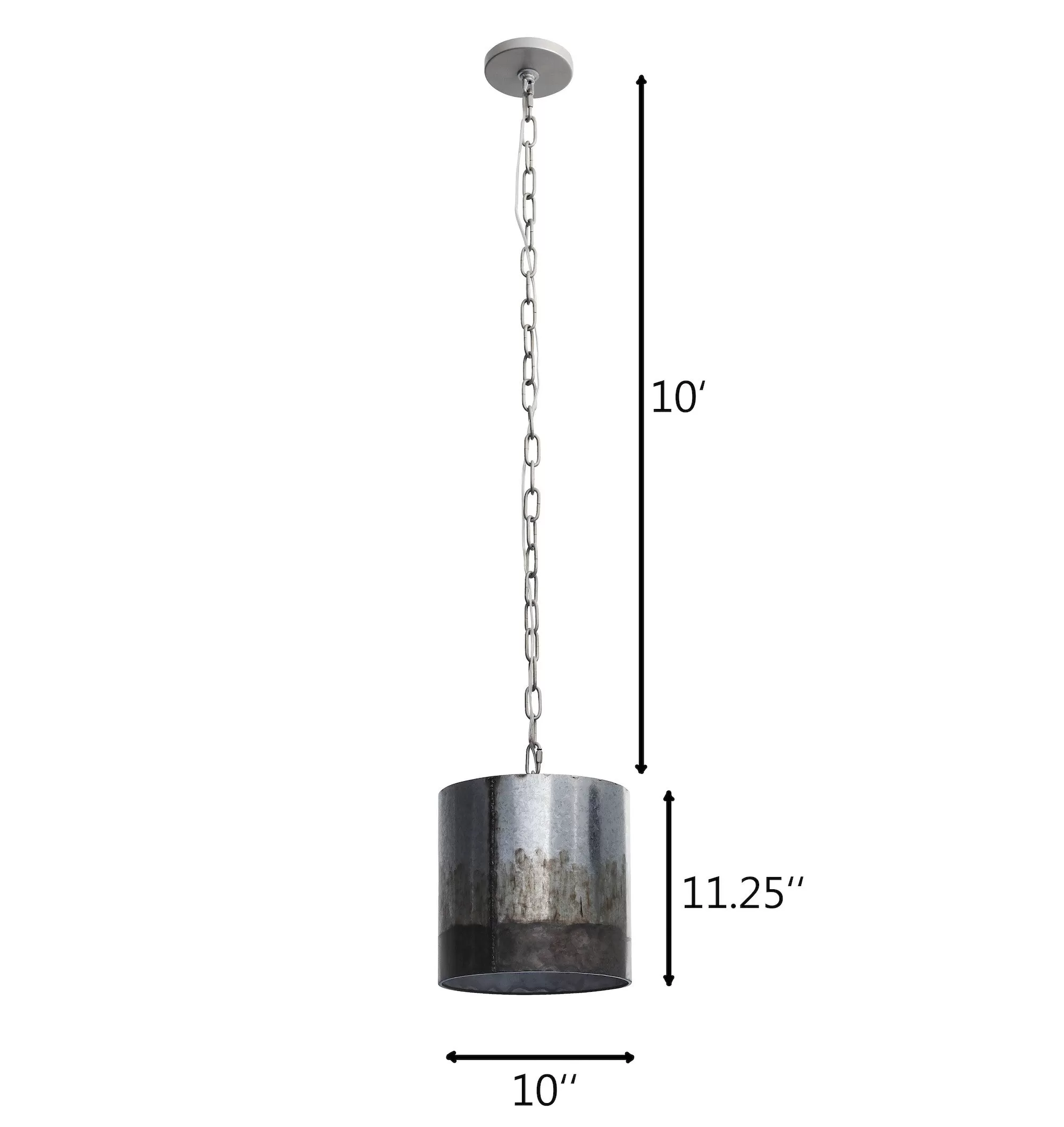 Cannery 323M01OG 1-Light Mini Pendant - Ombre Galvanized 7 Cannery 323M01OG 1-Light Mini Pendant - Ombre Galvanized - Image 7