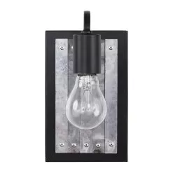Abbey Rose 336W01BL 1-Light Wall Sconce - Black/Galvanized -Lighting Decoration Store 336W01BL 2