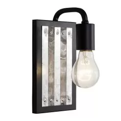 Abbey Rose 336W01BL 1-Light Wall Sconce - Black/Galvanized -Lighting Decoration Store 336W01BL 4