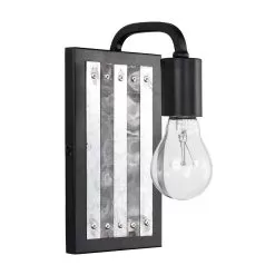 Abbey Rose 336W01BL 1-Light Wall Sconce - Black/Galvanized -Lighting Decoration Store 336W01BL 5