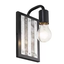 Abbey Rose 336W01BL 1-Light Wall Sconce - Black/Galvanized -Lighting Decoration Store 336W01BL 6