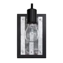 Abbey Rose 336W01BL 1-Light Wall Sconce - Black/Galvanized -Lighting Decoration Store 336W01BL 7