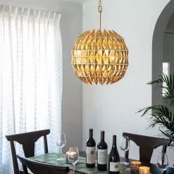 Forever 342P06FG 6-Light Pendant Light - French Gold -Lighting Decoration Store 342P03FG 5