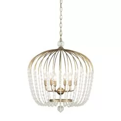 Voliere 343P06HG 6-Light Pendant Light - Havana Gold