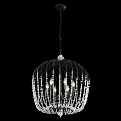 Voliere 343P06MB 6-Light Pendant Light - Matte Black -Lighting Decoration Store 343P06MB 1