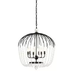Voliere 343P06MB 6-Light Pendant Light - Matte Black -Lighting Decoration Store 343P06MB 4