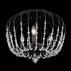 Voliere 343S03MB 3-Light Ceiling Light - Matte Black -Lighting Decoration Store 343S03MB 1