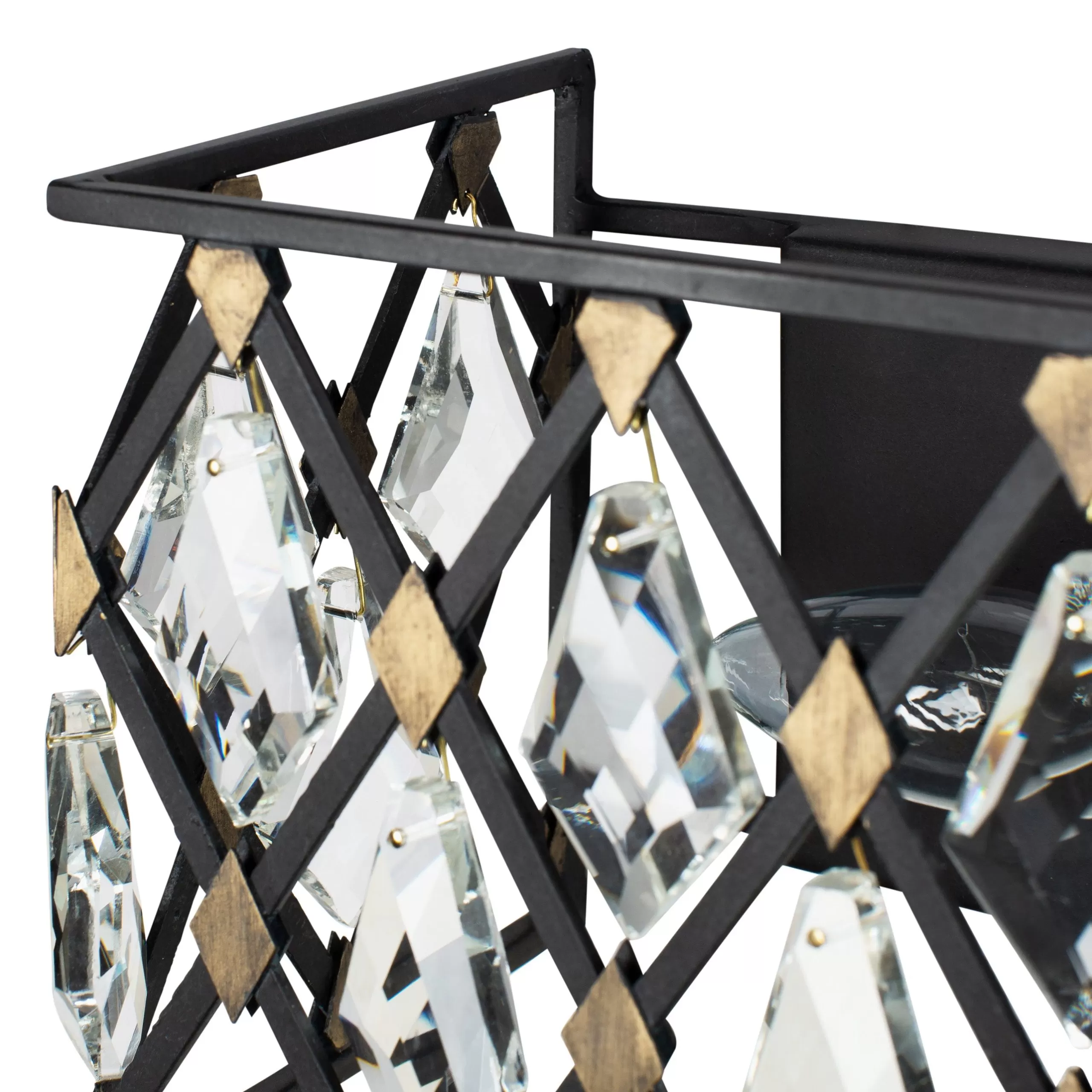 Windsor 345B03CBHG 3-Light Vanity Light - Carbon/Havana Gold 4 Windsor 345B03CBHG 3-Light Vanity Light - Carbon/Havana Gold - Image 4