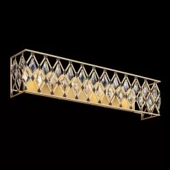 Windsor 345B04FGMB 4-Light Vanity Light - French Gold/Matte Black -Lighting Decoration Store 345B04FGMB 1