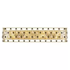 Windsor 345B04FGMB 4-Light Vanity Light - French Gold/Matte Black -Lighting Decoration Store 345B04FGMB 2