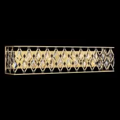 Windsor 345B04FGMB 4-Light Vanity Light - French Gold/Matte Black -Lighting Decoration Store 345B04FGMB 5