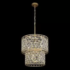 Windsor 345C07FGMB 7-Light Chandelier - French Gold/Matte Black -Lighting Decoration Store 345C07FGMB 1