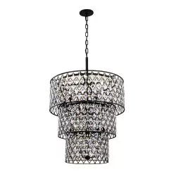 Windsor 345C13CBHG 13-Light Crystal Chandelier - Carbon Black/Havana Gold -Lighting Decoration Store 345C13CBHG 4