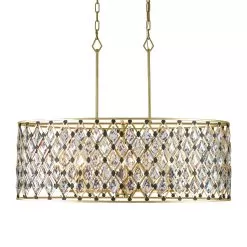 Windsor 345N08FGMB 8-Light Linear Pendant Light - French Gold/Matte Black